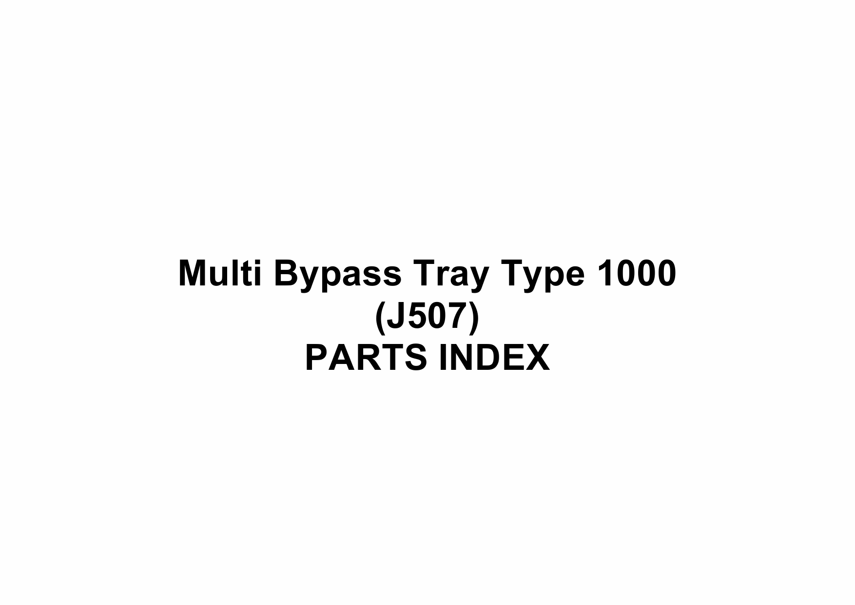 RICOH Options J507 Multi-Bypass-Tray-Type-1000 Parts Catalog PDF download-5